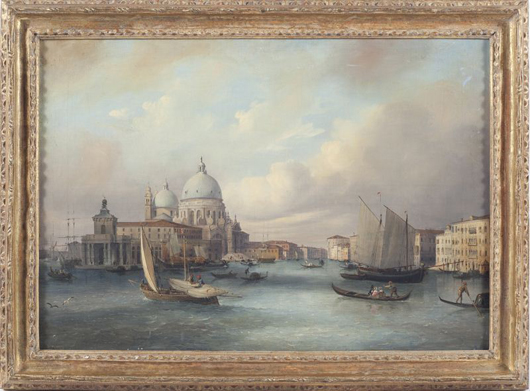 Oil on canvas by Carlo Grubacs (Italian, 1802-1878), ‘View of Venice’: $23,000. Image courtesy of Leland Little Auction & Estate Sales Ltd.